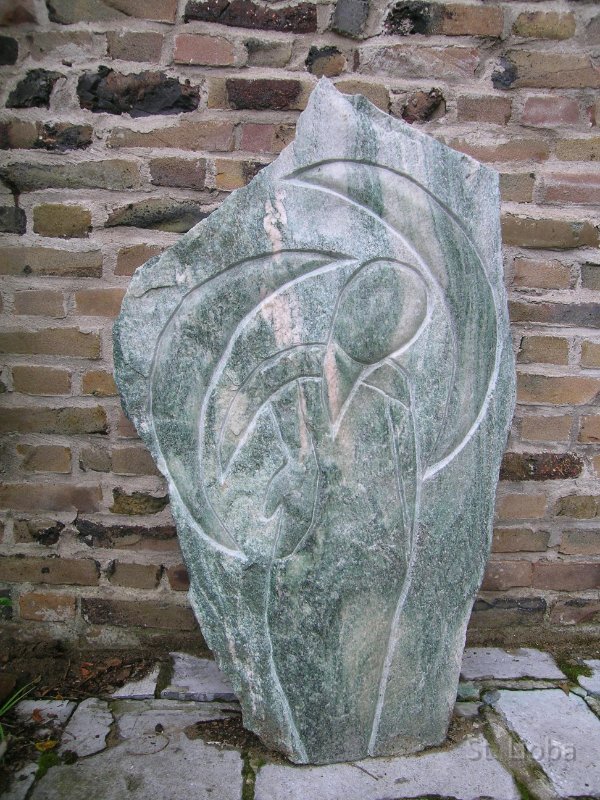 engel hardsteen Aartsengel Michael, grafsteen 95 cm