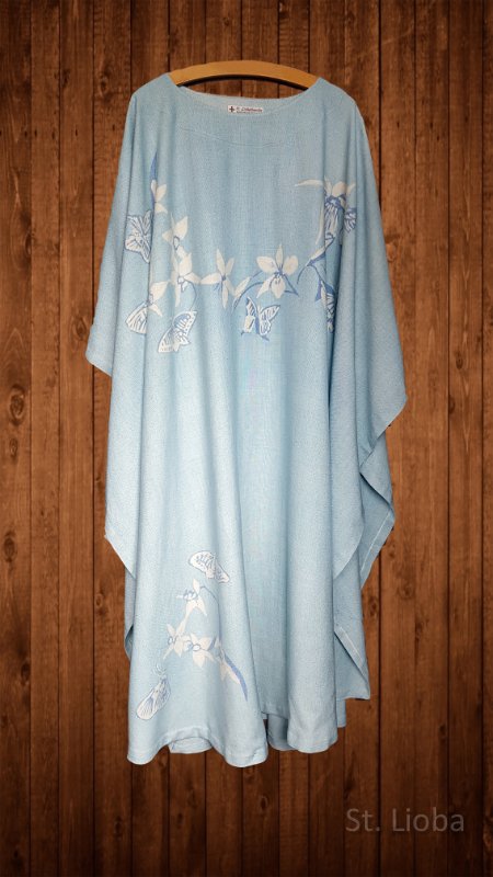 lijkwade blauw 1  Lijkwade, afscheidskleed. 
Batik op ruwe zijde.